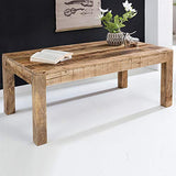FineBuy Table Basse Bois Massif Mangue Table de Salon 110 x 47 x 60 cm | Table d'appoint Style Maison de Campagne | Meubles en Bois Naturel | Table en Bois Massif Meubles en Bois Massif
