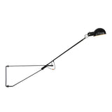 360 ° Gyrophare Pole Applique 150cm Bras Oscillant lecture studio mur lumière réglable 180 ° avec interrupteur mural Abat Applique E27 LED d'éclairage intérieur, Noir