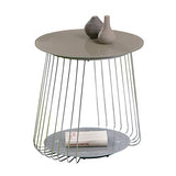 Interlink 50100160 Rivoli Table Basse Métal Cappuccino 50 x 50 x 50 cm
