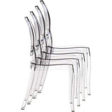 Menzzo Lot de 4 Chaises Salle Manger Plexi Transparent | Cuisine Salon ou Sejour | Diva |Design, Moderne et Confortable | Dimensions : L43 P52 x H89 cm
