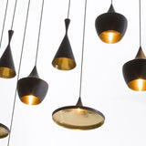 LightInTheBox Plafonnier à 3 Suspensions en Aluminium Noir Style Industriel Montage Encastré au Plafond pour Salle à manger, Chambre à coucher Eclairage de Lustres Suspendus sans Ampoule E26 / E27 Max 60W[Classe énergétique A]