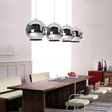 Industrial miroir moderne verre boule luminaire, miroir ajustable, Pendentif boule Ligh, ombre de lampe de plafond pour cuisine, salle à manger, Bar (Sliver, 25cm)