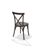 Chaise Bistrot Crossback en Bois Massif Empilable - Matériel CHR Pro - MarronBois d'hêtre