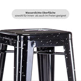 DUHOME Tabouret de Bar en Métal Lot de 2, 76cm Tabouret Haut Empilable Tabouret de Comptoir Industrielle pour Bar Bistro Cuisine