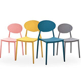 JYMTOM Lot de 2 Chaises en Plastique de Salle à Manger ou de Jardin ou de Plage aux Styles Simple et Moderne (jaune)