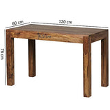 FineBuy Table à Manger Bois Massif Table de Cuisine Design Sheesham 120 x 60 cm | Table de Salle à Manger Style Maison de Campagne Table en Bois Meubles en Bois Naturel Salle à Manger Meubles