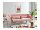 Vente-unique - Canapé 3 Places en Tissu Rose poudré Nepali