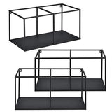 [en.casa] Table Console avec Système d'Étagère 4 Pièces Métal Résistant Montage Mural 120 x 80 x 32 cm Noir