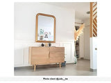 Vente-unique - Miroir Style Vintage en Bois de Paulownia Heloise - L. 80 x H. 110 cm - Doré Effet Laiton