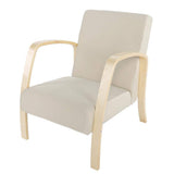 Estink Fauteuil en Bois, Fauteuil inclinable, Fauteuil en Bouleau Bois, Fauteuil de Jardin en Bois, pour extérieur, Jardin, Porche, Restaurant, Bar, hôtel, aménagement paysager, 60 x 67 x 78 cm