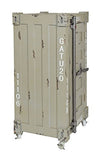 ts-ideen Commode Meuble de rangement Table de chevet 1 porte + 4 roulettes Style industriel/conteneur Coloris kaki