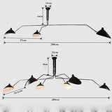 Haute qualité Pendant Light Retro Serge Mouille Pendentif Nordic Lights Industrielle Simple LED araignée réglable Lampe Salon Chambre Lampe Industrielle Luminaire Beau et élégant