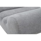 Miliboo Fauteuil Design en Tissu Effet Velours Gris et métal Noir Taylor