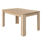 Table de salle à manger à rallonge, table de salon ou de cuisine, finition en chêne canadien, modèle Kendra, dimensions : 140-190 cm (longueur) x 90 cm (largeur) x 78 cm (hauteur).