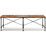 Wakects Bureau de Cuisine, Table de Salle à Manger, roulettes de Table en Bois, Style Industriel pour Restaurant, Maison