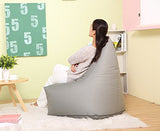 Quwei Triangle Dos paresseux Pouf Sac de fèves chaise Canapé confortable Canapé doux. cover of sofa gris