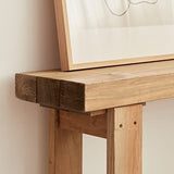 HANNUN - Table Console Zinek | Console Meuble d'entrée 120 x 85 Cm | Design Rustique | Table d'Appoint en Bois Massif d'Épicéa Recyclé Durable | Bout de Canapé pour l'Entrée Couloir Chambre Salon