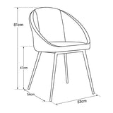 Happy Garden Lot de 2 chaises Vintage Diane Velours Vert