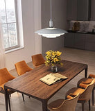 PH Suspension Salle à Manger Blanc Lampe De Salle à Manger Moderne Lampe Suspendue Table à Manger, Lampe Suspendue Nordique Pour Chambre Salon îLot De Cuisine, Aluminium, Douille E27, Ø38 cm