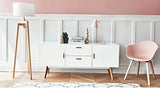 Damiware Romeo Ensemble de 2 | Chaises Tendance rétro | Chaises à Manger | Rose (Rose)