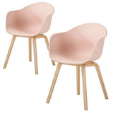Damiware Romeo Ensemble de 2 | Chaises Tendance rétro | Chaises à Manger | Rose (Rose)
