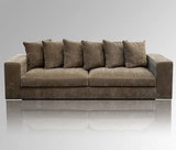 Amaris Elements | 'Monroe' canapé Moderne de 4 Places Velours, Style Maison de Campagne 2.65m