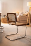 Sensoreve - Chaise de Salle à Manger en rotin, cannage en Canne de rotin, Cadre en Bois (Bois Marron)