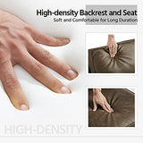 Yaheetech Fauteuil de Salon Confortable Cadre Métal Fauteuil de Chaise pour Salon Chambre Salle de Séjour Bureau Intérieur