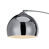 Lampadaire Arquer Arc Lampe De Sol Abat-jour Chrome Marbre Blanc VN-L00010-EU