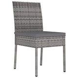 vidaXL 4X Chaises de Salle à Manger de Jardin Chaises à Dîner de Patio Sièges d'Extérieur Chaises de Repas Terrasse Résine Tressée Noir