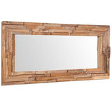 vidaXL Teck Miroir Décoratif Miroir Mural Miroir de Douche Miroir de Salon Salle de Séjour Chambre à Coucher Maison Intérieur 120x60 cm Rectangulaire