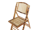 Beliani - Lot de 4 Chaises Pliantes - Trentor - en Bambou et Rotin, Marron