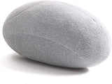 VERCART Gros Coussin de Sol Créatif Rond, énorme Pouf de Décoration pour Salon Terrasse, Coussin Decoratif 3D Imitation Pierre, Mélange de Gris Clair et Foncé 6 Pièces