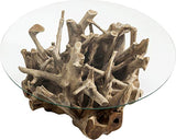 Kare Design - Table Basse Plateau Rond Pied Bois flotté Roots