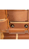 DENZZO - Fauteuil Bois et Cuir Naturel Weave