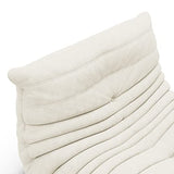 1inchome Togo Chauffeuse 1 Place, Lazy Floor Canapé en Velours Daim Doux Chaise Longue Accent Pouf Canapé pour Salon Chaise d'angle Chambre Salon Bureau (Blanc)