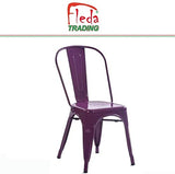 Fleda TRADING Chaises en métal de Style Industriel-Chic Package DE 4 Pieces Tolix Design Couleurs Mixtes