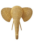 Vertbaudet Trophée Mural Éléphant en rotin Naturel TU
