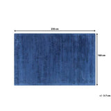 Tapis rectangulaire - Tapis en Viscose - Bleu foncé - 160x230 cm - GESI