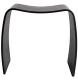 Alterego Tabouret Bas d'appoint 'Mojo' en Bois Noir