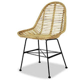 vidaXL Chaise de salle à manger 2 pcs Rotin naturel