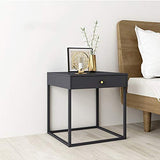 Table de Chevet de Cabinet de tiroir en métal, capacité de Charge Forte et Durable, Lourde, appropriée au Salon de Chambre à Coucher, etc. FKYGDQ (Color : Gray)