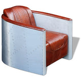 Festnight Fauteuil cabriolets Marron Clair en Cuir véritable 71 x 78 x 73 cm