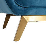 ixia.es Canapé en Velours Bleu avec Pied doré
