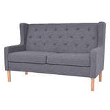 YiYueTrade Ensemble de canapés 2 pcs Tissu Gris