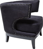 Kare Design Fauteuil Art Déco Velours Noir