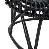 Paris Prix - Fauteuil Design en Rotin Margot 86cm Noir