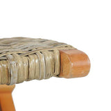 FAMIROSA Chaise de Relaxation Rotin Naturel kubu et Bois d'acajou