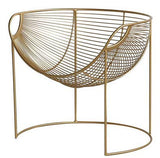 Buque Fauteuil de salle à manger en fil métallique Doré Édition limitée