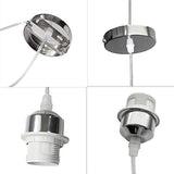STOEX Lustre Suspension luminaire en plume blanche design forme sphère E27 40W pour Chambre Décoration Cadeau d'enfant